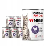 JOHN DOG 99 MENU m&auml;rg kassitoit kalkunilihaga, teraviljavaba, 6 x 400 g
