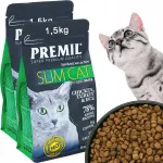 Premil Slim Cat dieetiline kuivtoit kassidele, 1,5 kg x 2