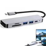 USB-C adapter 6-&uuml;hes: USB 3.0, HDMI 4K, Full HD