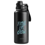 Roostevabast terasest sportlik termospudel, must, 950 ml