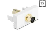 Moodul Easy 45 Mini-DIN 4-kontaktiline pesa kullatud, valge, Delock 90872