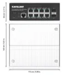 T&ouml;&ouml;stuslik Intellinet 8 pordiga gigabit PoE+ hallatav l&uuml;liti kahe SFP-ga