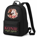 Laste must seljakott &bdquo;Horses Is My Life&ldquo;, 1.&ndash;3. klassile