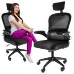Kontoritool v&otilde;rktoega, must, ergonoomiline