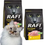 Kassitoit Rafi kanaga t&auml;iskasvanud kassidele, 2x7 kg (14 kg)