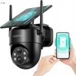V&auml;line p&auml;ikeseenergia kaamera COOAU, Wi-Fi, 360&deg; p&ouml;&ouml;ratav, IP66, 2K, 3MP