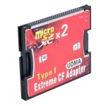 2x MicroSD adapter CF Type I, kaks kaarti