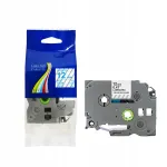 Brother TZe-133 kleepuv lint, 12 mm, l&auml;bipaistev sinise tekstiga, 8 m