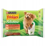 Koeratoit FRISKIES kastmega t&auml;iskasvanutele, 4 x 85 g + kingitus