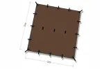 Brezent DD Hammocks 3x3 m, liivpruun, UV50+