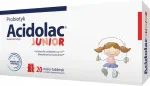 Toidulisand Acidolac Junior maasika maitsega karukesed, 20 tabletti