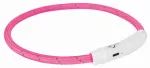 TRIXIE roosa USB-valgustusega kaelarihm M-L