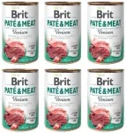 BRIT Pate & Meat koerakonserv hirveliha seguga, 6 x 400 g