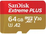 SANDISK Extreme Plus 64GB MicroSDXC m&auml;lukaart