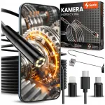 Endoskoopkaamera WiFi, 2 FHD objektiivi, 7 LED, 3 m, &uuml;hilduv iPhone iOS-ga