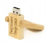 Puidust USB m&auml;lupulk Bamboo ROTATED WOOD 16 GB graveeritava logoga