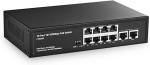 PoE l&uuml;liti, 8 PoE+ (100 Mb/s) porti, 2 gigabit uplinki