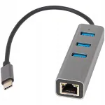 V&otilde;rguadapter LAN RJ45 3x USB 3.0 ja Ethernet 100/1000 Mbps &uuml;hendustega