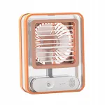 Kliimaseadme ventilaator, 3 kiirust, &ouml;&ouml;lamp, USB-laetav, kollane
