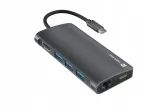 Multifunktsionaalne USB-C HUB Fowler 2 v2: USB 3.0, HDMI 4K, USB-C, RJ45, microSD