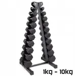 SOLID hantlite komplekt, kummist, 2x1&ndash;10 kg, alusega, 110 kg