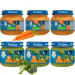 GERBER juurviljap&uuml;ree brokoli ja porgandiga alates 4 kuust, 6 x 80 g