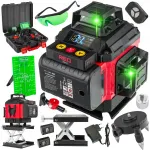 Ristlaser 4D 360, roheline, isetasanduv akutoitega niviilija