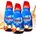 N&otilde;udepesugeel Finish All in One, apelsinil&otilde;hnaga, 3 x 1000 ml, 150 pesukorda