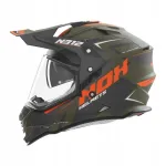Motorratturi kiiver NOX, enduro, khaki hall/oranž, XS