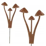 Metallist seente dekoratsioon DRIVE, k&otilde;rgus 27 cm, Corten teras