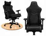 Ergonoomiline kontoritool YUMISU 2053, p&ouml;&ouml;rleva mehhanismiga, must magnetiline nahk