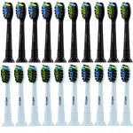 Philips Sonicare elektrihambahari otsikud, valged ja mustad, 20 tk