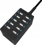 USB laadija SABRENT, 10 pesa, 60W, kiire, seinakattega