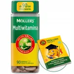 Multivitamiinid M&Ouml;LLER'S VMS, vitamiinid A, D, E, K, C, magneesium, tsink, vask, 90 tk