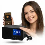 Kaasaskantav internetiraadio WiFi Bluetooth USB-C ja &auml;ratuskellaga