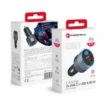 Forcell F-Energy Alu 85W auto laadija, PD+QC4.0+SAM, 2x USB-C, USB-A