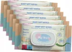 Niisked salvr&auml;tikud beebidele MYLIKE WATER & ALOE 6 x 72 tk.
