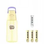 Dafi x PUSHEEN SOLID 0,5 l veepudel 4 filtriga, kollane