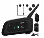 Mootorratturite kiivri interkom Ejeas V6 Pro Plus, 2 USB-C, Bluetooth, rakenduse juhtimine