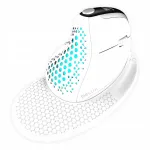 Hiir Delux vertikaalne, juhtmega, ergonoomiline, valge, USB, 4000 DPI, RGB