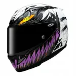 Motomootorratta kiiver HJC RPHA 12 ANTI VENOM 2 MARVEL, must/valge, violetne, kollane