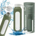 Klaasist veepudel wessper 500ml &uuml;mbrisega