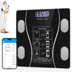 Elektroonilised vannitoa kaalud Bluetoothiga, 180 kg, keha rasvade m&otilde;&otilde;tmine, KMI