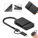 USB 3.0 ja USB-C m&auml;lukaartide lugeja Micro SD, TF, kuni 2TB, 5 Gb/s