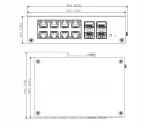PoE l&uuml;liti HS4412-8ET-120, 8 porti, 4 SFP, 120 W