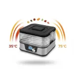 650W LCD toidukuivati k&ouml;&ouml;giviljadele, puuviljadele, seentele, suure mahutavusega