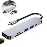 USB-C jagaja HDMI-ga (4K), 2x USB 3.0, SD, TF, 6-in-1 dokk