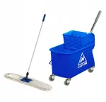 Sinine 20 l puhastusk&auml;ru SET KENTUCKY 80 cm lapiga