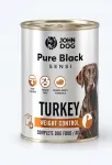 Koerte konserv John Dog PURE BLACK SENSI LIGHT kalkunilihaga, 400 g
