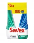 Pesupulber valgetele riietele ja kardinatele Savex Premium Fresh, 10 kg, 100 pesukorda